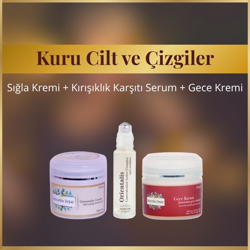 Zamanı Durduran 3lü Set - Onarıcı Bakım - Kuru Cilt Kırışıklıklar