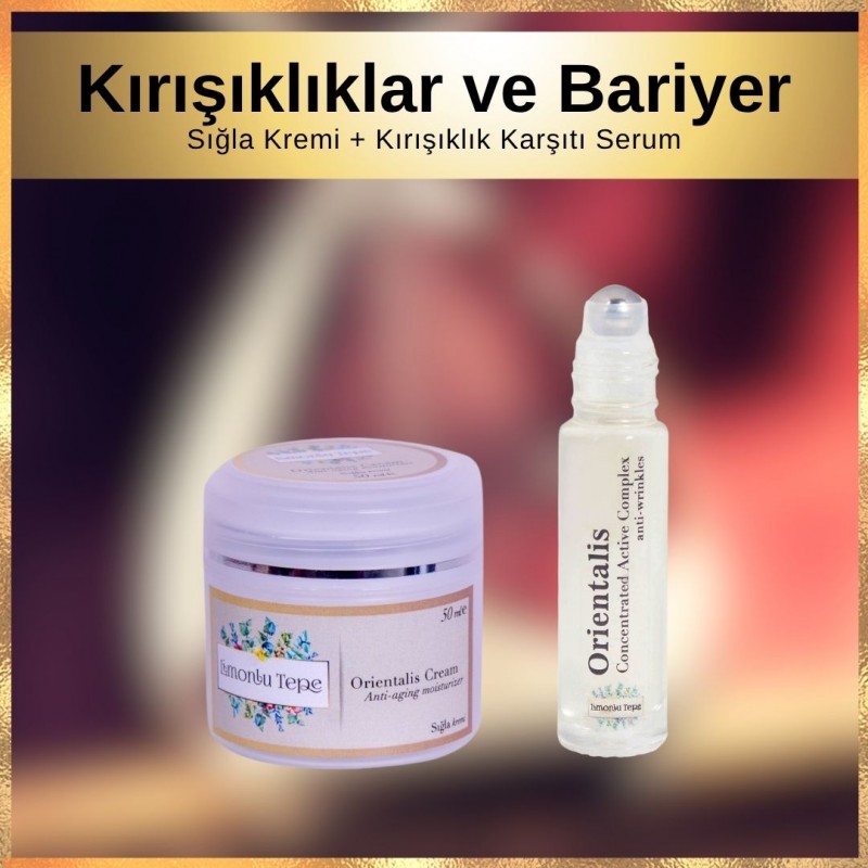 Zamanı Durduran 2'li Set - Kırışıklıklar ve Bariyer (Sığla Kremi + Kırışıklık Karşıtı Serum)