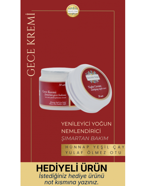 Gece Kremi - Şımartan Gece Bakımı - 50ML  - HEDİYELİ ÜRÜN! İstediğiniz HEDİYE ürünü not kısmına yazınız.