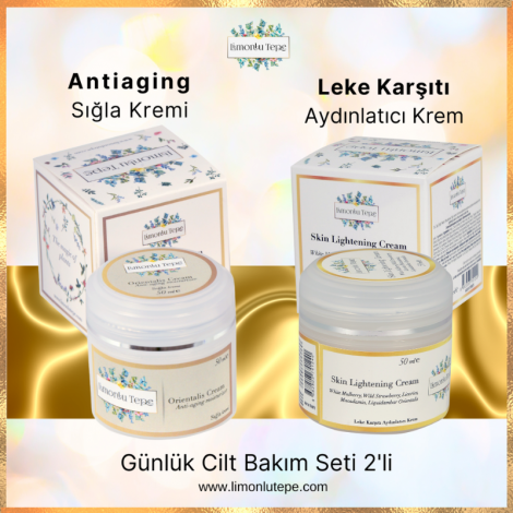 Günlük Cilt Bakım Seti 2'li (Sığla Kremi + Leke Karşıtı Aydınlatıcı Krem)