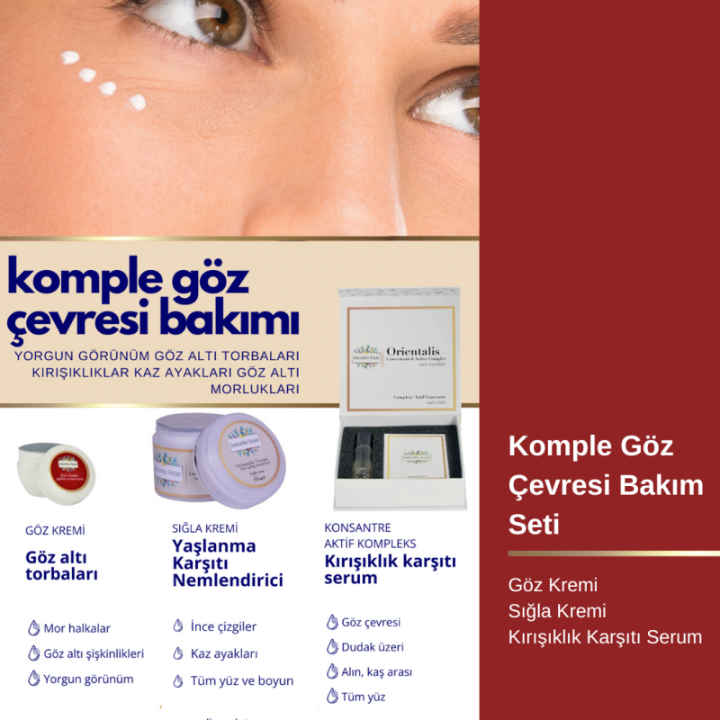 Göz Çevresi Bakım Seti  (Göz Kremi + Sığla K...