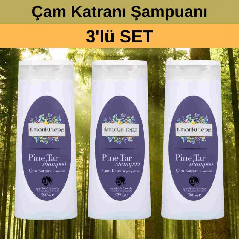 Set Ürün 3'lü Çam Katranı Şampuanı