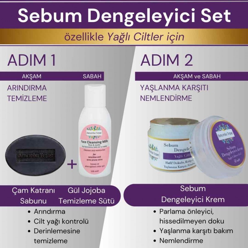 Sebum Dengeleyici Set 3'lü - Yağlı Ciltler (Ça...