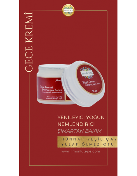 Gece Kremi - Şımartan Gece Bakımı - 50ML  - İSTEDİĞİNİZ HERHANGİ 2.ÜRÜN HEDİYE!