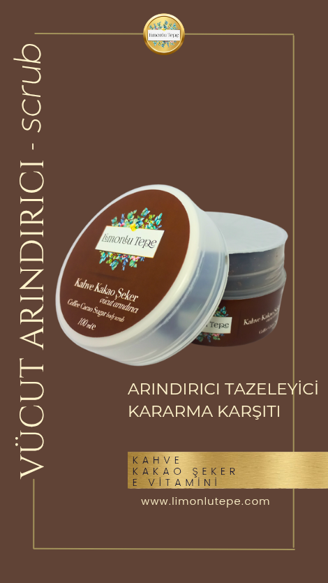Vücut Arındırıcı (Scrub) - Kahve Kakao Şeker - 100 ML
