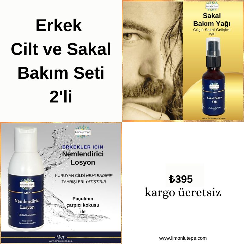 Erkek Cilt ve Sakal Bakım Seti 2'li (Nemlendirici...