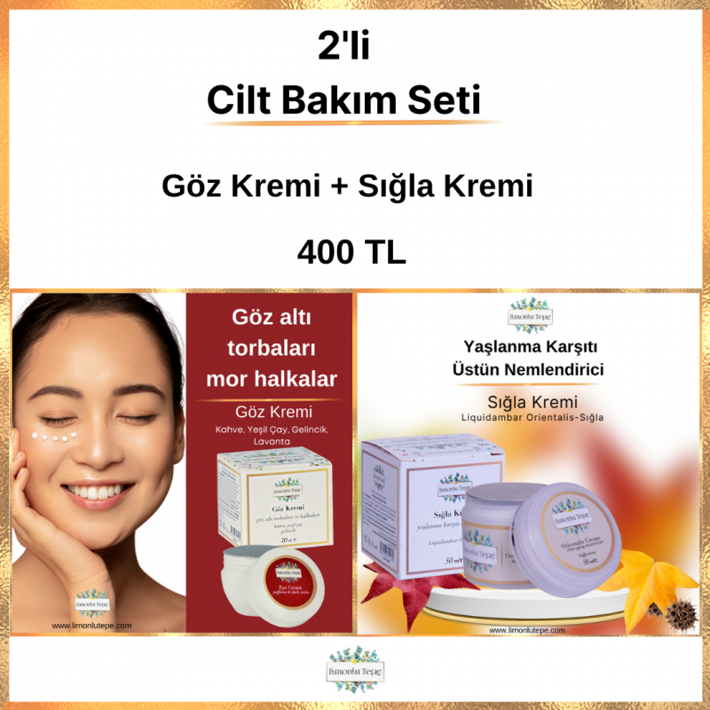 Cilt Bakım Seti  (Sığla Kremi + Göz Kremi)