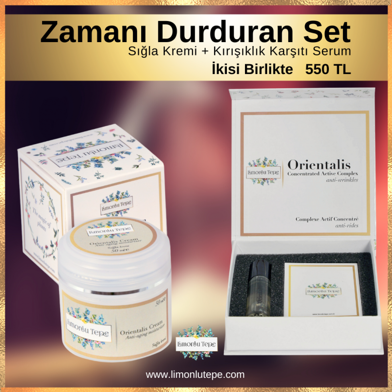 Zamanı Durduran Set  (Sığla Kremi + Kırışık...