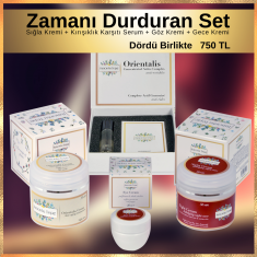 Zamanı Durduran Set  (Sığla Kremi + Kırışıklık Karşıtı Serum + Gece Kremi + Göz Kremi)